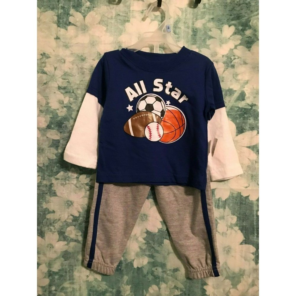 NWT Swiggles - TODDLER BOY'S Blue 2 piece SZ 12MO